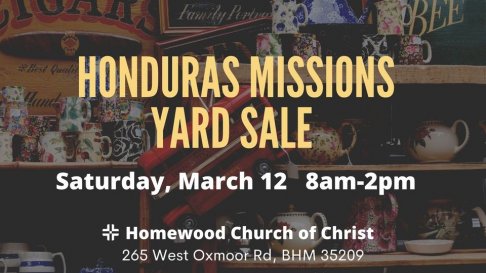 Honduras Missions Yard Sale