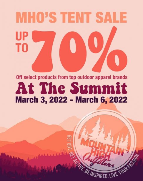Mountain High Outfitter's Tent Sale